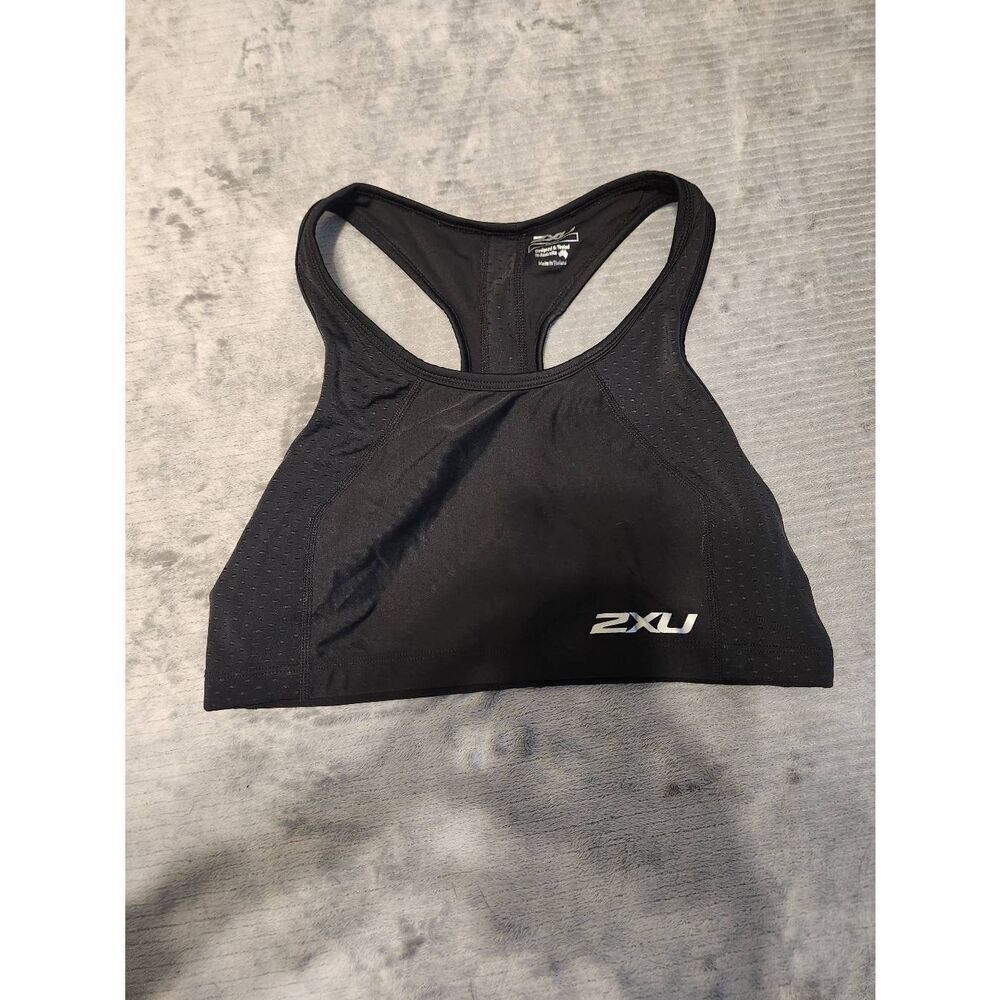 2XU Black Size Large Racerback Sports Bra